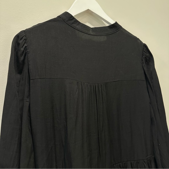 Mustard Seed Babydoll Shift Dress Black Womens Size Small Tiered Office Career - Picture 11 of 11